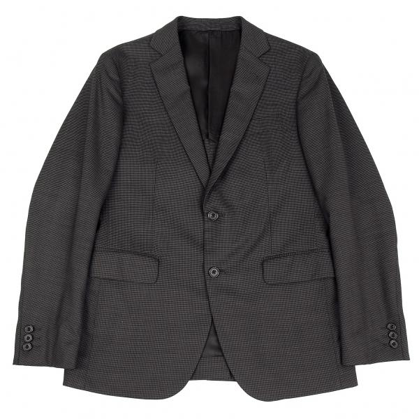 タケオキクチtakeo Kikuchi マイクロチェックウールテーラードジャケット チャコール2 メンズ K プレイフル Yahoo ショッピング店 通販 Yahoo ショッピング
