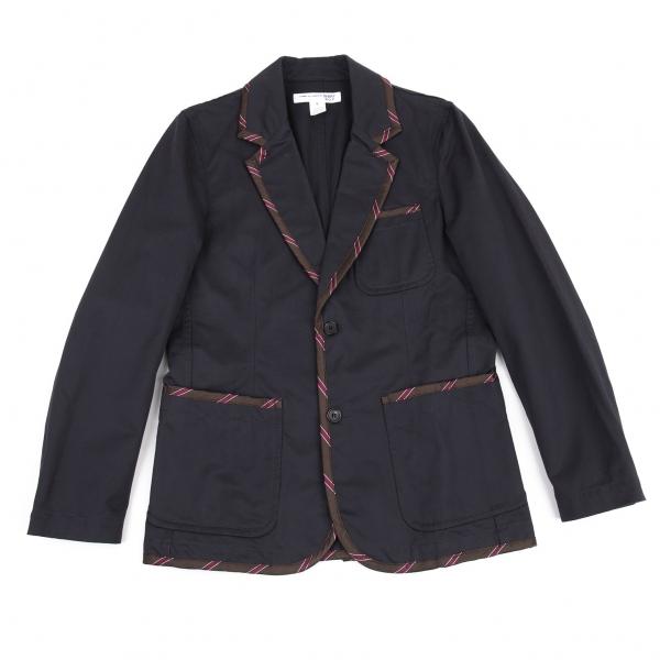 コムデギャルソン シャツボーイズcomme Des Garcons Shirt Boys レジメンタルパイピングコットンジャケット 紺m メンズ K プレイフル Yahoo ショッピング店 通販 Yahoo ショッピング