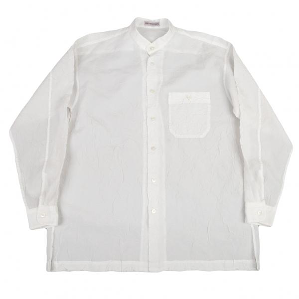 イッセイミヤケ メンissey Miyake Men シワ加工バンドカラーシャツ 白l メンズ K プレイフル Yahoo ショッピング店 通販 Yahoo ショッピング
