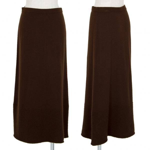 JURGEN LEHL ヨーガンレール　ニットスカート ヨーガンレール（JURGEN LEHL） リブ切替ニットスカート 茶M