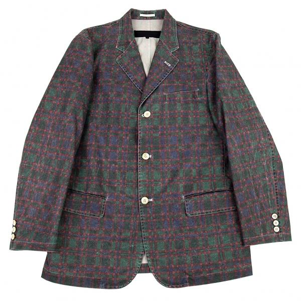 コムデギャルソンオムcomme Des Garcons Homme チェックプリントナイロンテーラードジャケット マルチm メンズ K 069 プレイフル Yahoo ショッピング店 通販 Yahoo ショッピング