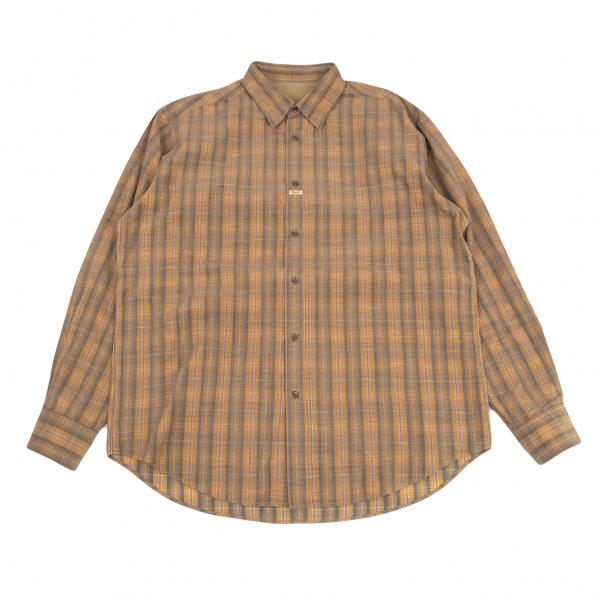 パパスpapas コーデュロイチェックシャツ 茶m メンズ K 5 プレイフル Yahoo ショッピング店 通販 Yahoo ショッピング