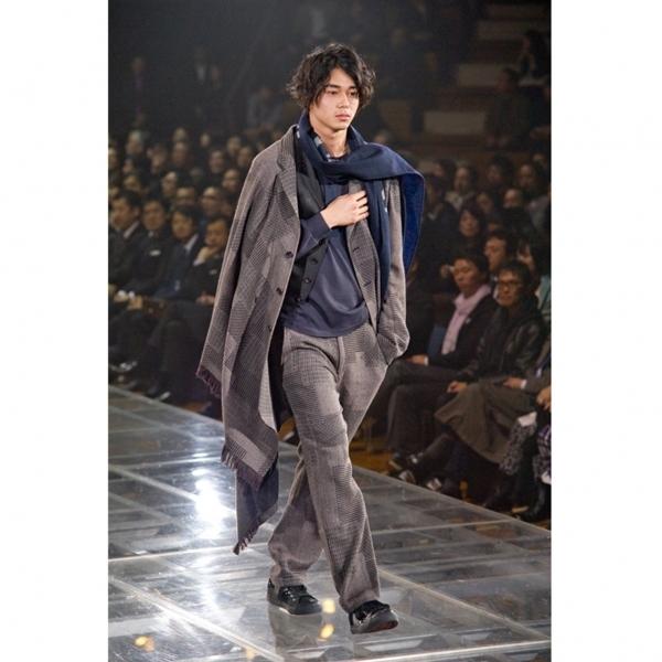 ヨウジヤマモト プールオムyohji Yamamoto Pour Homme チェックアシンメトリーマントジャケット パープルグレー3 メンズ K 771 プレイフル Yahoo ショッピング店 通販 Yahoo ショッピング
