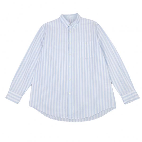 パパスpapas コットンボールドストライプボタンダウンシャツ 水色ll メンズ K 2 プレイフル Yahoo ショッピング店 通販 Yahoo ショッピング