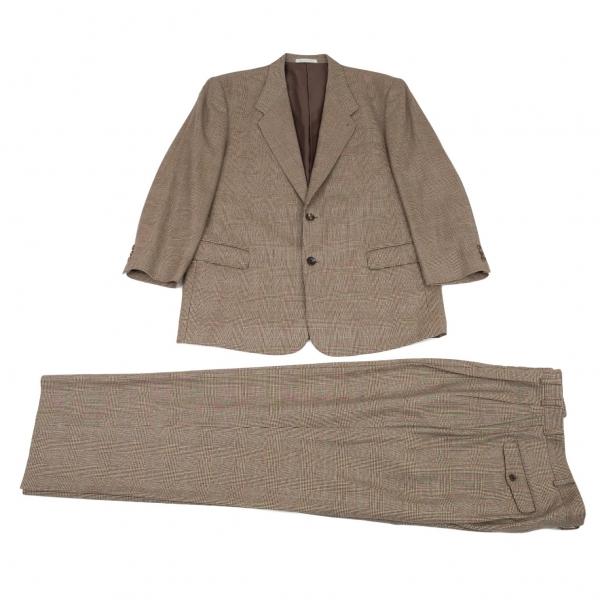 パパスpapas グレンチェックウールセットアップスーツ 茶l メンズ K 392 プレイフル Yahoo ショッピング店 通販 Yahoo ショッピング