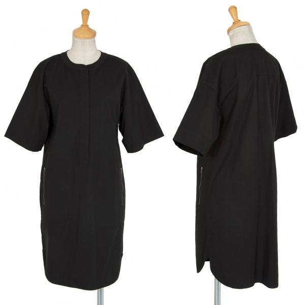 セオリーtheory 半袖ストレッチコットンシャツワンピース 黒s レディース K プレイフル Yahoo ショッピング店 通販 Yahoo ショッピング