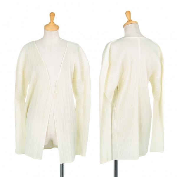 限定品 プリーツプリーズpleats Please ボタンレスカーディガン クリーム3 中古 レディース トップス Www Janvier Labs Com