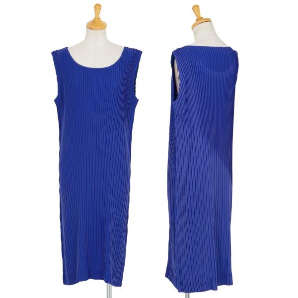 イッセイミヤケissey Miyake バイアスプリーツノースリーブロングワンピース 青m位 レディース K プレイフル Yahoo ショッピング店 通販 Yahoo ショッピング