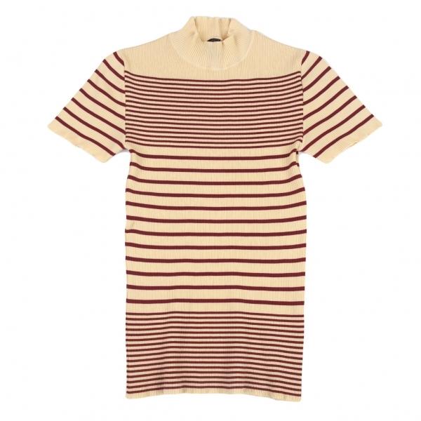 ジャンポールゴルチエ クラシックjean Paul Gaultier Classique ボーダー半袖ストレッチリブニット クリームエンジ48 メンズ K プレイフル Yahoo ショッピング店 通販 Yahoo ショッピング