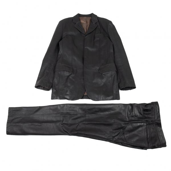 ジャンポールゴルチエ オムjean Paul Gaultier Homme クラックレザーセットアップスーツ 黒48 46 メンズ K 915 プレイフル Yahoo ショッピング店 通販 Yahoo ショッピング