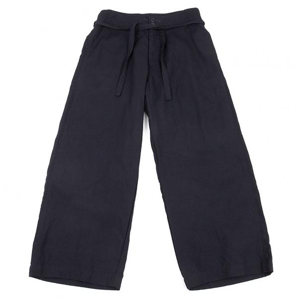 コムコム コムデギャルソンCOMME des GARCONS ベルト付きウールワイド