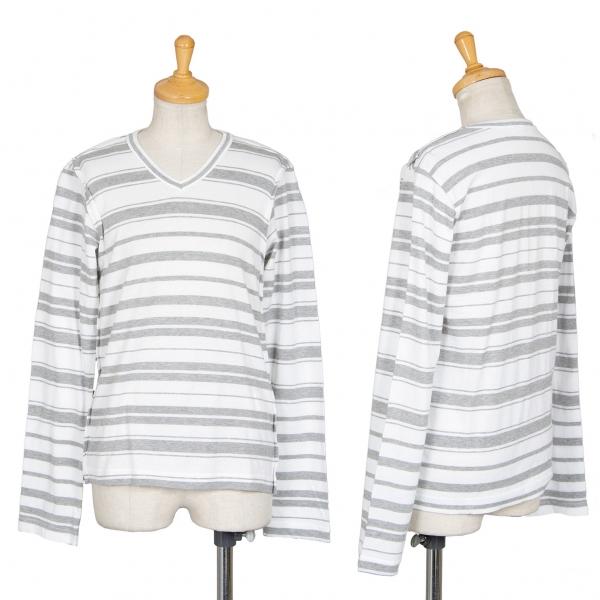 コムデギャルソンCOMME des GARCONS インサイドアウトボーダーVネック 