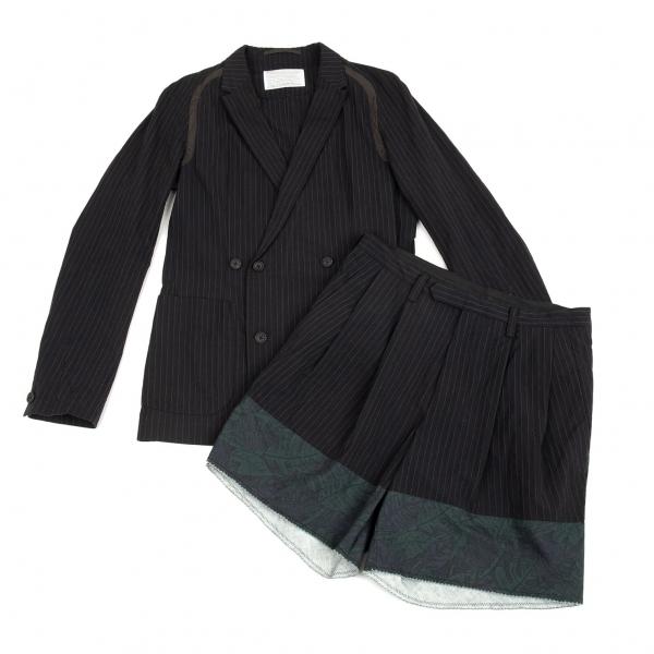 カラーkolor ストライプハーフパンツセットアップスーツ 紺1 メンズ K プレイフル Yahoo ショッピング店 通販 Yahoo ショッピング