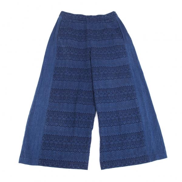 イッセイミヤケ ハートISSEY MIYAKE HaaT 染めドビー織りワイドパンツ 