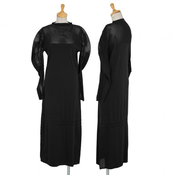 プリーツプリーズpleats Please A Poc Inside メッシュ切替デザインワンピース チャコール3 レディース K プレイフル Yahoo ショッピング店 通販 Yahoo ショッピング