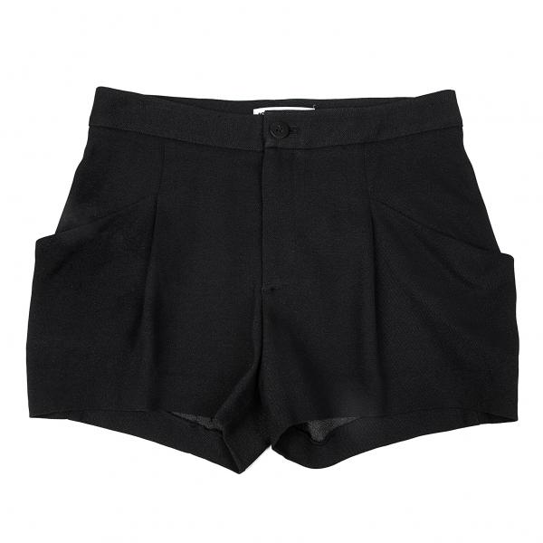 イッセイミヤケISSEY MIYAKE ポケットデザインショートパンツ 黒M位  