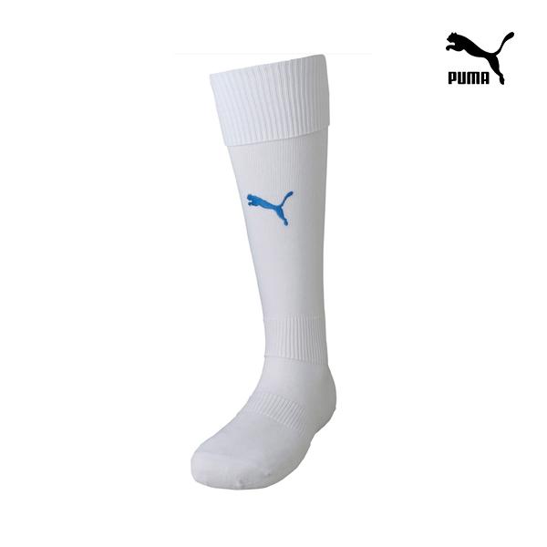 PUMA プーマ キッズ ジュニア サッカー ソックス LIGAコレクション ストッキング ホワイト ブルー 729880 10 16cm-24cm