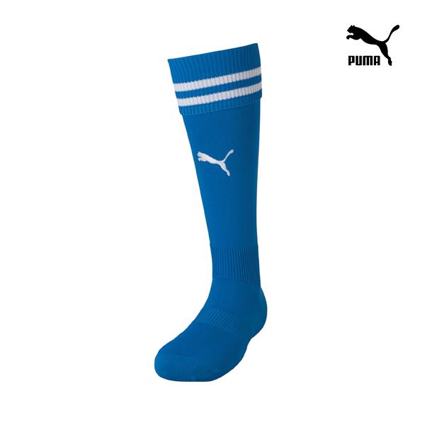 PUMA プーマ キッズ ジュニア サッカー ソックス LIGAコレクション ライン入り ストッキング エレクトリック ブルー 729882 02 16cm-24cm