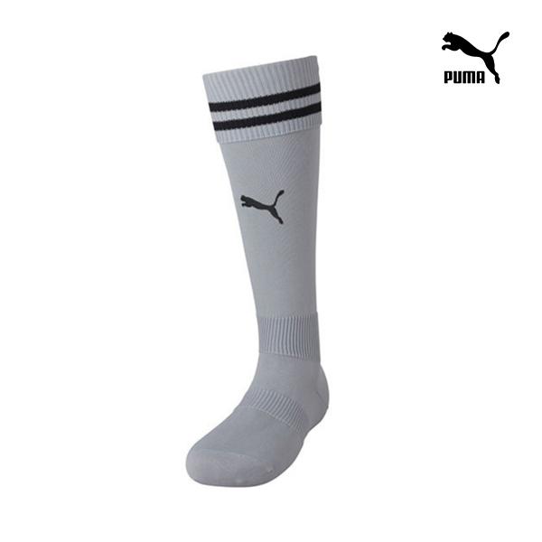 PUMA プーマ キッズ ジュニア サッカー ソックス LIGAコレクション ライン入り ストッキング シルバー 729882 14 16cm-24cm