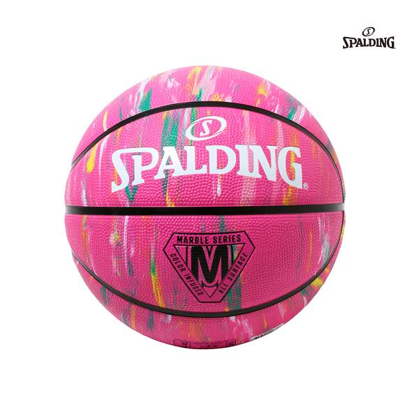 バスケットボール 5号球 SPALDING スポルティング マーブル ピンク 84-417Z