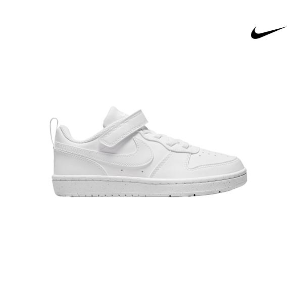 NIKE ナイキ キッズ ジュニア スニーカー コート ボロー LOW リクラフト PS ホワイト DV5457 106 16.5-22.0cm