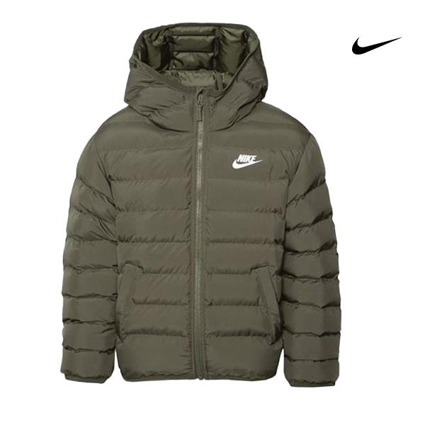 NIKE ナイキ キッズ ジュニア 中綿 フーディ ジャケット ライトウェイト ルーズ フーデッド ジャケット カーキ グリーン FD2845 325 140cm150cm 160cm