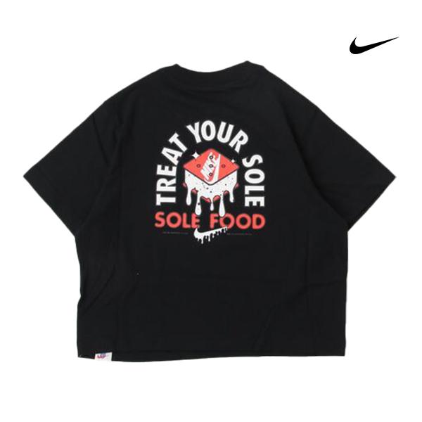 NIKE ナイキ キッズ ガールズ Tシャツ ソールフード デザイン コットンTシャツ ブラック  FV5495 010 150cm 160cm