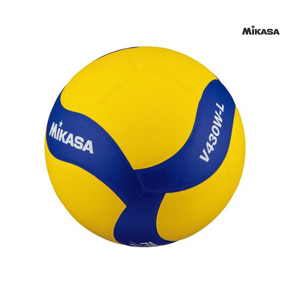 バレーボール 4号球 ミカサ MIKASA バレーボール 軽量練習球4号 イエロー ブルー V430W-L 小学生用 ネーム加工可