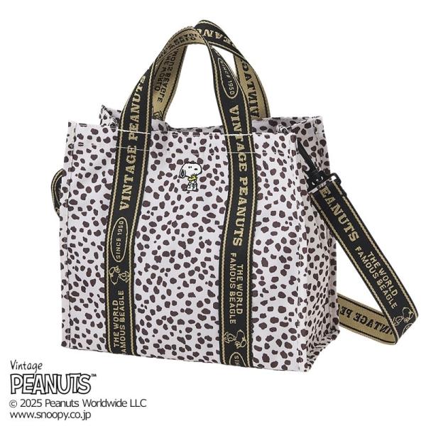 【極美品】LES TOILES DU SOLEIL×SNOOPY トートバッグ SNOOPY SOLEIL ソレイユ スヌーピー PEANUTS 2WAYスクエアトート