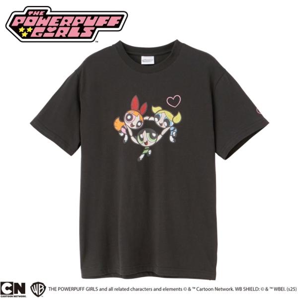 パワーパフガール Powerpuff Girls Tシャツ cartoon PUBLUX/【THE POWERPUFF GIRLS】パワーパフ ガールズ かすれ 箔