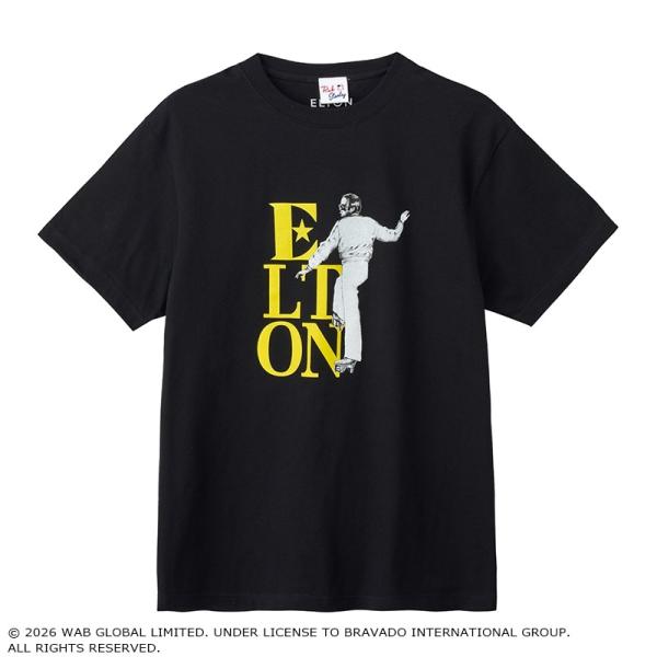 Elton John / エルトン・ジョン Tシャツ ブラック (ワイド) : PLAZA