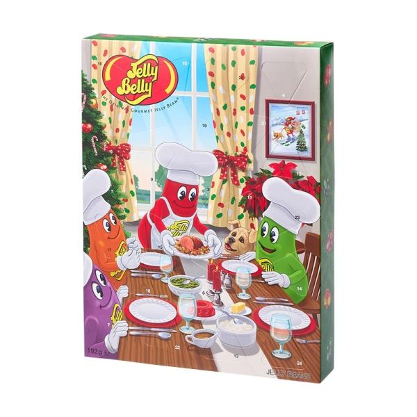 カラフルなジェリーベリーと一緒にクリスマスまでカウントダウン！ 12月1日から24日のイヴまでの日付が記された、カウントダウンカレンダーです。ジェリービーンズの人気の23種類の味と、イブの日にはサプライズミックス味を楽しめます。【サイズ】約...
