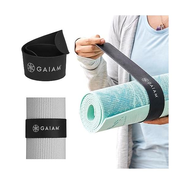 モダンブラック/1 EA/0018713634092・パッケージ個数:1・ヨガマットスラップバンド - ワンタッチでマットを固定します。 ヨガストラップはマットの周りに簡単に「叩き」て、マットを丸めて所定の位置に保ちます。 洗練されたバンド...