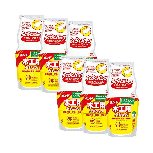 他サイト： コニシ ボンド 木工用(ポリ袋) らくらくパック 1kg 6袋入り #40168の商品画像