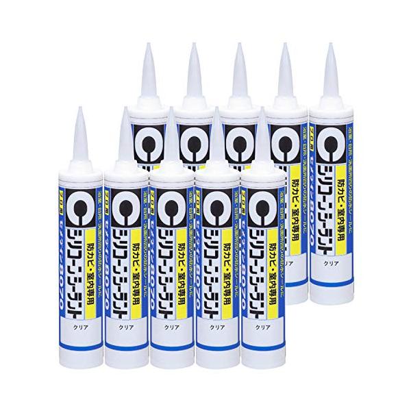 他サイト： セメダイン 室内用 シリコーンシーラント 防水 防カビ 8070 プロ用 330ml クリア 10本の商品画像