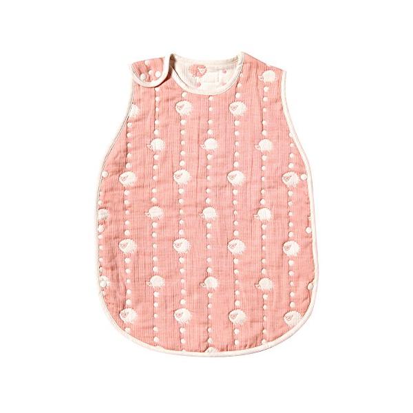 他サイト： 10mois(ディモワ) - Hoppetta ふくふくガーゼ(6重ガーゼ) トドラーキッズスリーパー コットン100% 2~7歳頃まで ピンクの商品画像