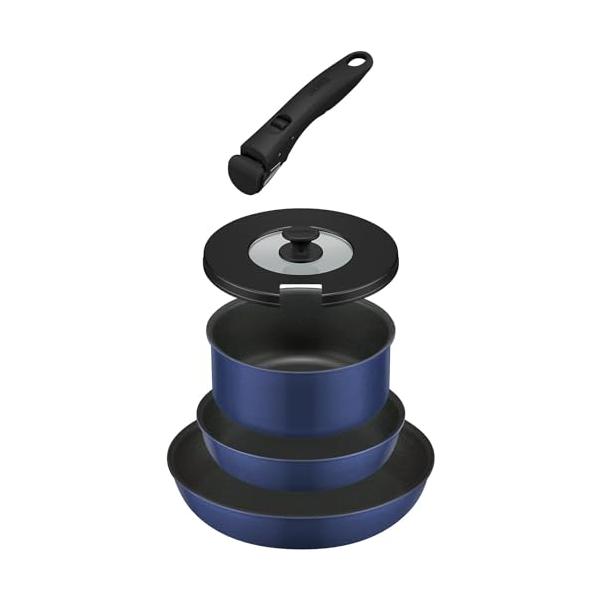 他サイト： サーモス デュラブルシリーズ 取っ手のとれるフライパン5点セットCA ガス火専用 インディゴブルー KSC-5A IBLの商品画像