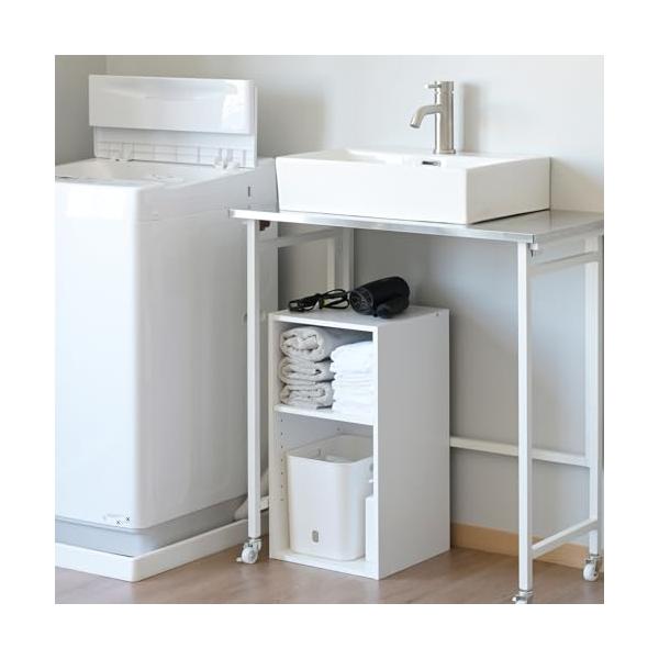 他サイト： 山善(YAMAZEN) ラック 棚 スリム 2段 A4対応 隙間収納 (棚板の高さが変えられる/6段まで積み重ねられる) 幅30×奥行29×高さの商品画像