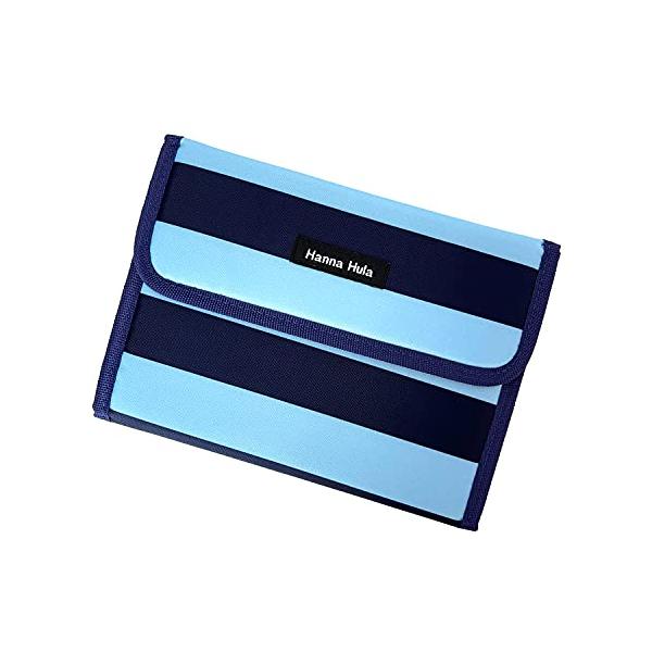 他サイト： Hanna Hula 母子手帳ケース・ジャバラ ジャバラケース ボーダーネイビーの商品画像