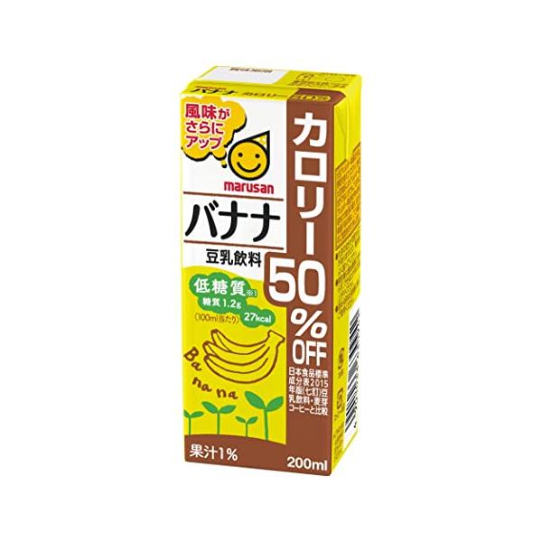 他サイト： マルサン 豆乳飲料バナナカロリー50%オフ 200ml×24本の商品画像