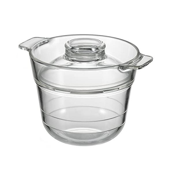 他サイト： HARIO(ハリオ) 一膳屋 0.5~1合用 耐熱ガラス 中身が見える レンジで簡単調理 10分で炊ける おうちごはん ひとり用 クリア プレゼの商品画像