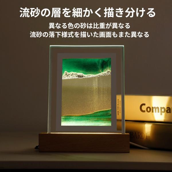 在庫一掃 サンドピクチャー LEDライト オーナメント 部屋装飾品 サンドアート アートピクチャー インテリア小物 3D砂時計 砂タイマー サンド ピクチャー 置き型