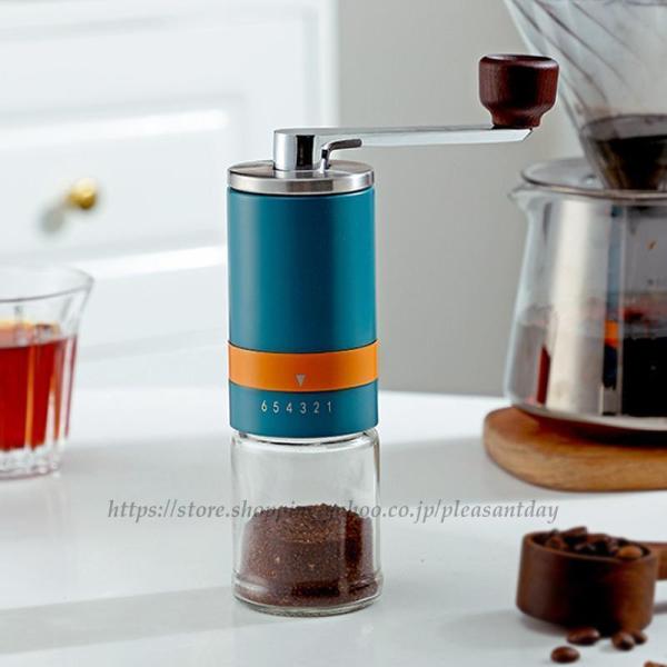コーヒーミル 手動 手挽きコーヒーミル 6速研磨 省力 便利 軽量　ミニコーヒーミル コーヒー豆対応 coffee 喫茶店 プレゼント 珈琲 贈り物
