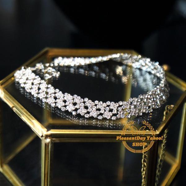 ゴージャスさと上品さを兼ね備えたデザイン☆ウェディングはもちろん、パーティーや発表会、舞台などでも活躍の1点です！成人式や卒業式、二次会、演奏会などにもピッタリなアクセサリーも多数取り揃えております。☆商品内容：チョーカー☆サイズ：長さ約3...