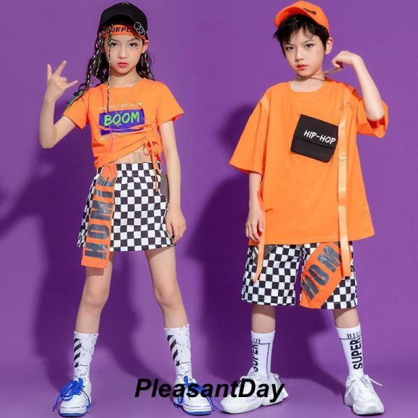 ダンス服装 体操服 JAZZ DANCE tシャツ スウェット キッズチアリーダー hiphop ヒップホップ 女の子 ステージ衣装 ダンスウェア 子供 応援団 運動会 甲子園 チアガール衣装 舞台演出服　おしゃれ　ストリート系　B系　K-...