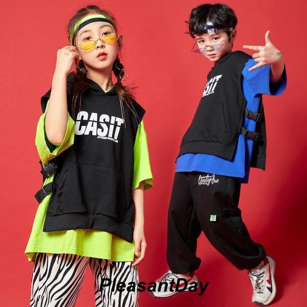 ダンス服装 体操服 JAZZ DANCE tシャツ スウェット キッズチアリーダー hiphop ヒップホップ 女の子 ステージ衣装 ダンスウェア 子供 応援団 運動会 甲子園 チアガール衣装 舞台演出服　おしゃれ　ストリート系　B系　K-...
