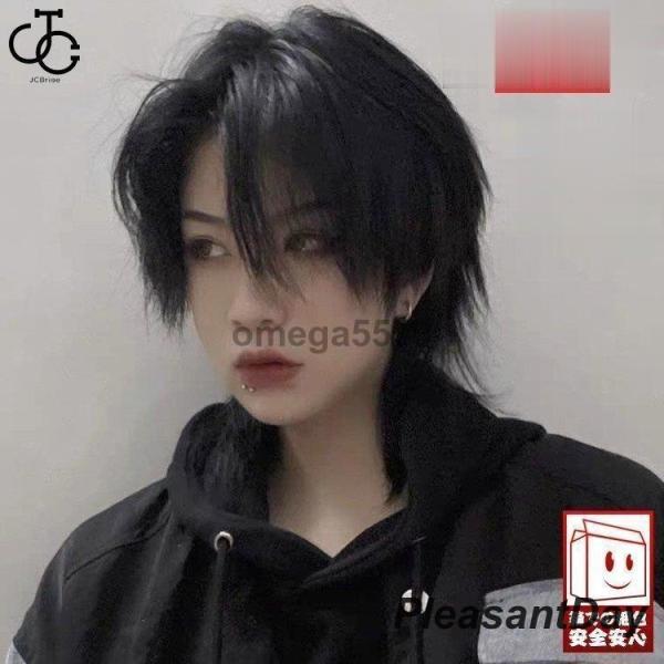 【品名】：メンズウィッグ【カラー 】：全4色【サイズ】：F【素材】：耐熱性ファイバー【産地】：中国検索ワード：ウィッグ ロング ショート　フルウィッグ 部分ウィッグ　つけ毛　グラデーション ウイッグ カール ウェーブ 自然 セミロングウィッ...