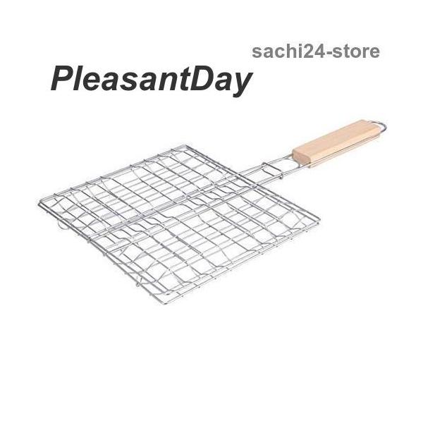 材質：ステンレス鋼、ウッドハンドルサイズ：40×21.5×19cm枠には高品質のステンレスを使用し、丈夫で長持ちます。鳥肉、鰻、サンマ、ビーフなどのを挟んで焼きに最適です。これ一台で魚焼、パン、野菜、おもちも焼くことができます。