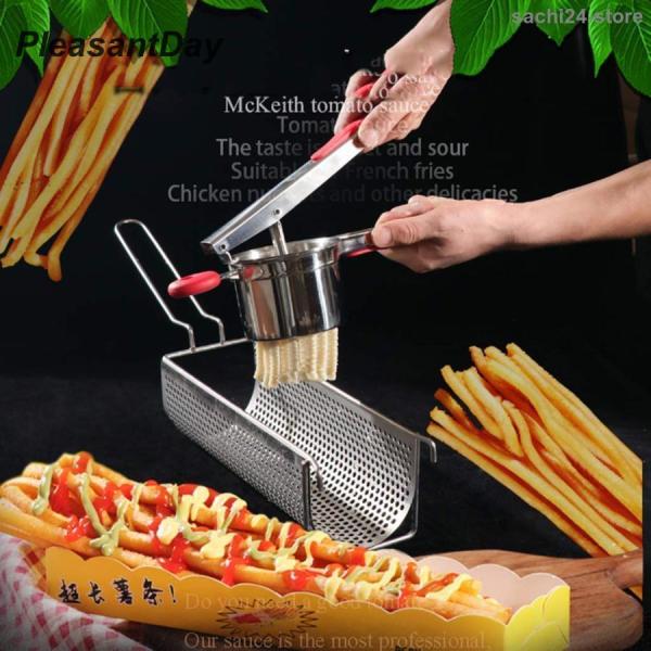 フライドポテト20 cm超ロングポテトストリッププレス押出機スクイーザーマシン角穴ステンレス鋼ホームキッチン