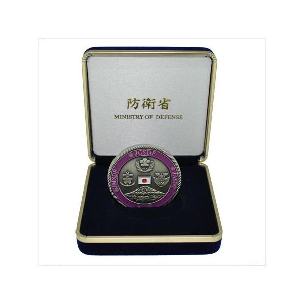 防衛省メダル(銀色Ver) 直径45mm 厚さ4mm 専用メダルケース付き ACD003 自衛隊グッズ アクセサリー メダル